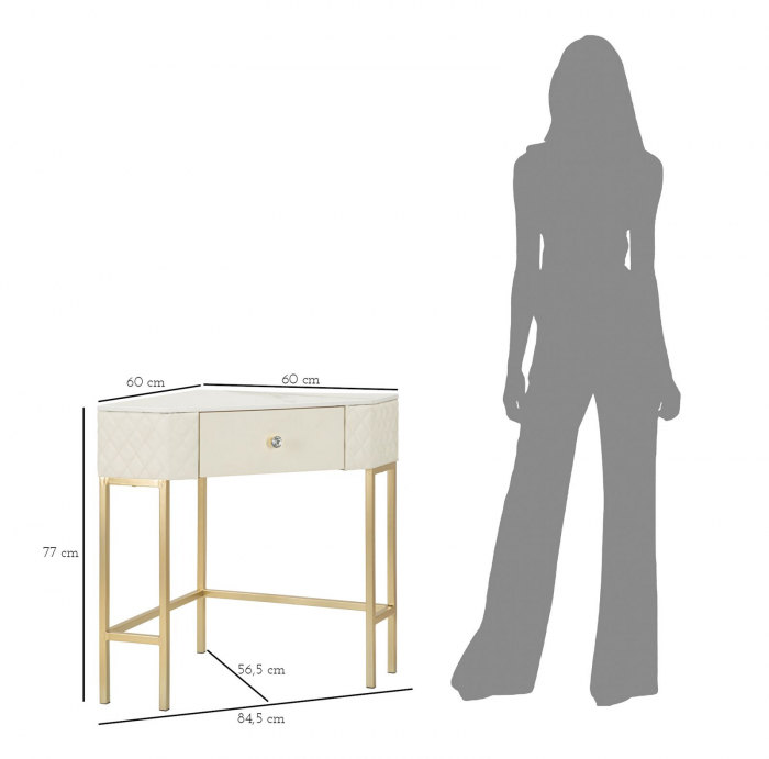 Consola de colt cu sertar | Economisire spatiu | CreativDeco [10]