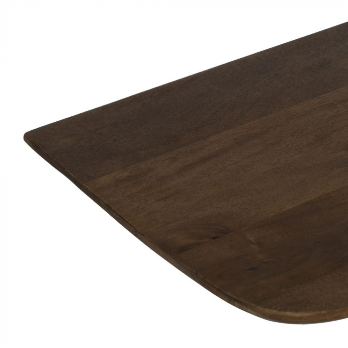 Consolă mango natural Ixia – picioare X, design modern din lemn masiv – vedere laterală [3]
