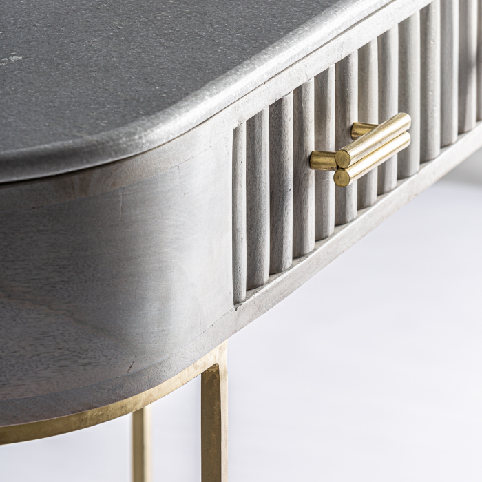 Consola Art Deco mango crem auriu|Console elegante [3]