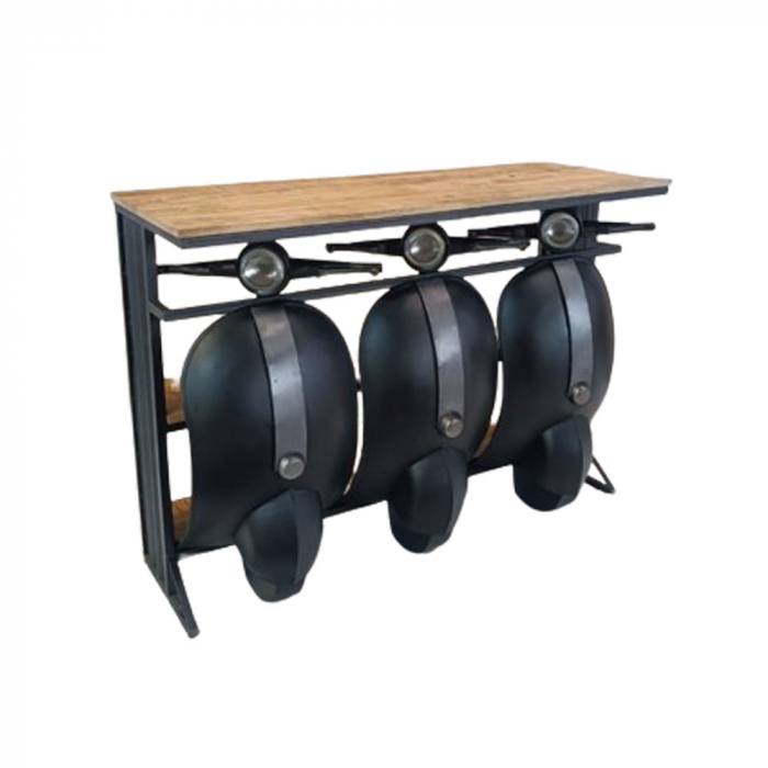 Consolă lemn mango metal Vespa 138x52x100 cm, design urban-industrial cu influențe retro. [2]
