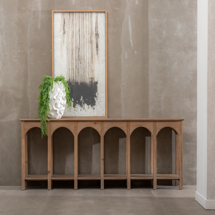 Consola Vintage Lemn Pin Reciclat CreativDeco - Mobilier Rustic cu Finisaj Antichizat [2]