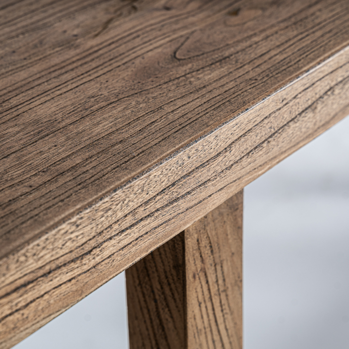 Consolă din lemn de ulm cu design minimalist și blat gros [7]