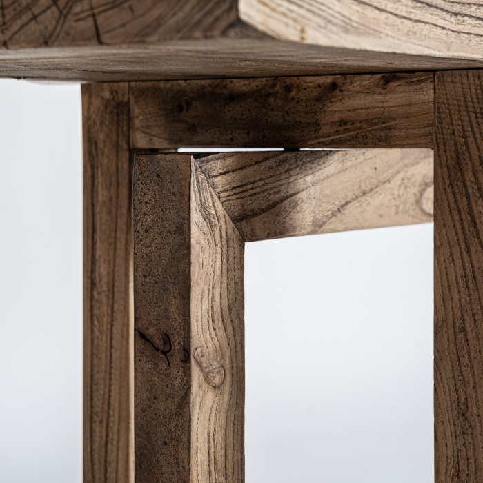 Consolă din lemn de ulm cu design minimalist și blat gros [4]