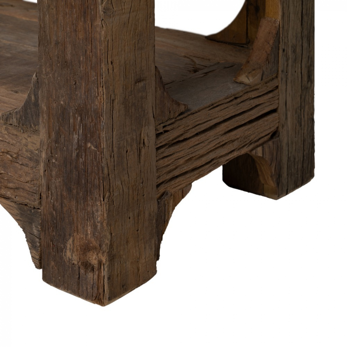 Consolă lemn reciclat cu 3 rafturi industrial rustic [9]