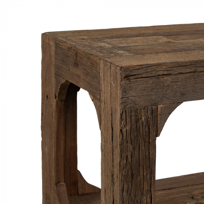 Consolă lemn reciclat cu 3 rafturi industrial rustic [4]
