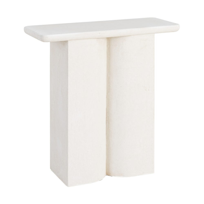 Consolă din MDF alb cu bază rotunjită din două volume [3]