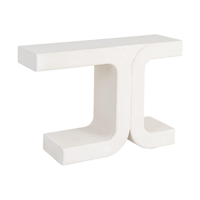 Consolă din MDF alb cu formă geometrică curbată [3]