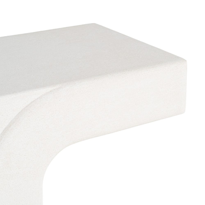 Consolă din MDF alb cu formă geometrică curbată [8]