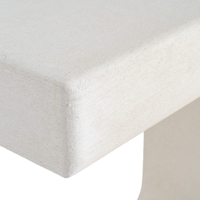 Consolă din MDF alb cu formă geometrică curbată [6]