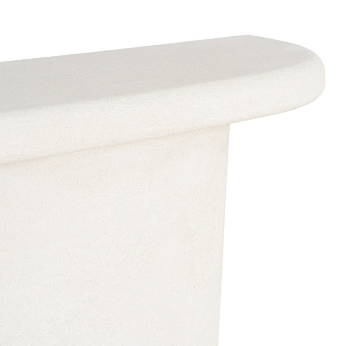 Consolă din MDF alb cu formă rotunjită compactă [4]