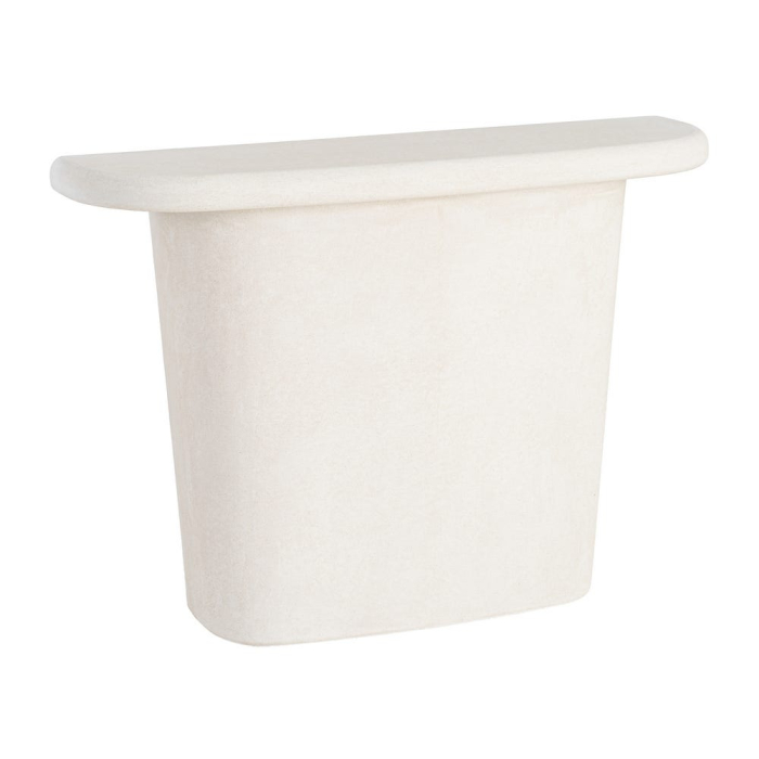 Consolă din MDF alb cu formă rotunjită compactă [3]