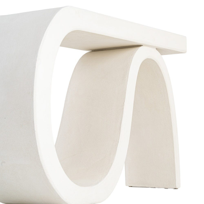 Consolă din MDF alb cu formă sculpturală curbată [5]