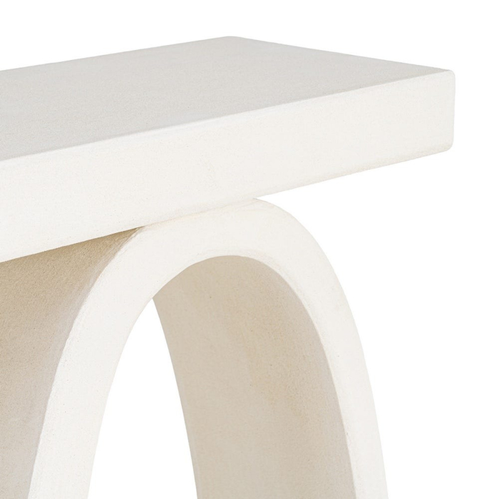 Consolă din MDF alb cu formă sculpturală curbată [7]