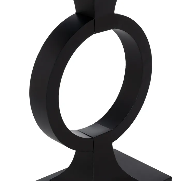 Consolă Ixia sculpturală cu cerc central și blat sticlă [4]