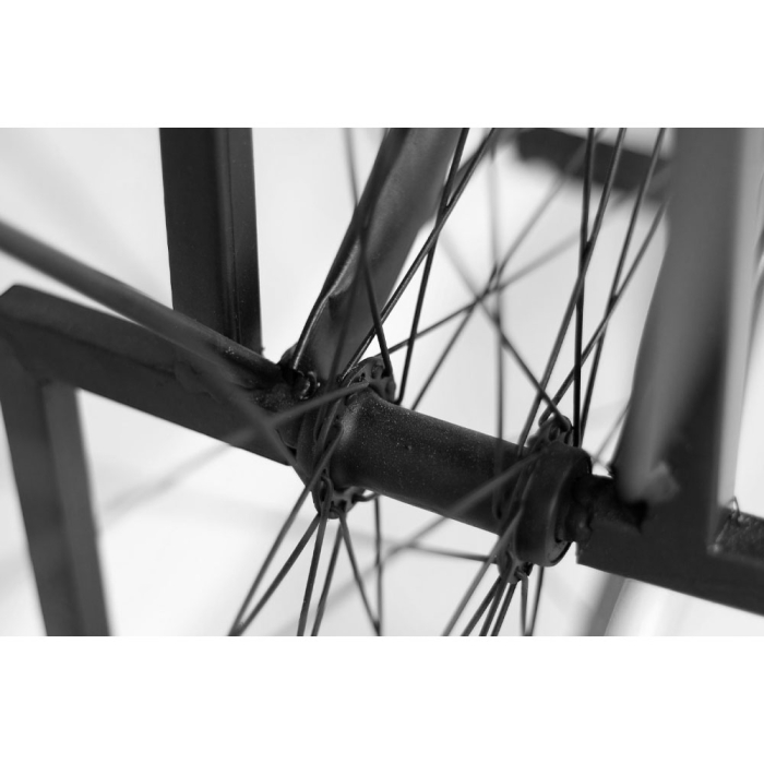 Consolă din metal și lemn de mango cu suport tip bicicletă [6]