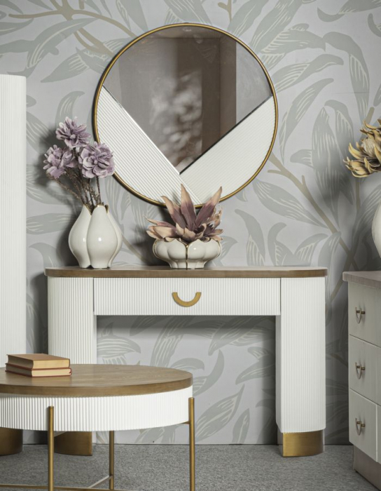 Consola cu sertar design rotunjit | Mobilier elegant CreativDeco [2]
