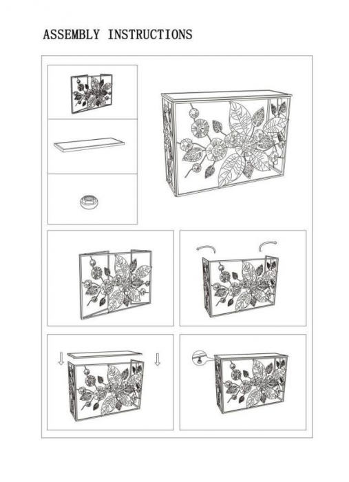 Consola Glam Dark, fier/oglinda [10]