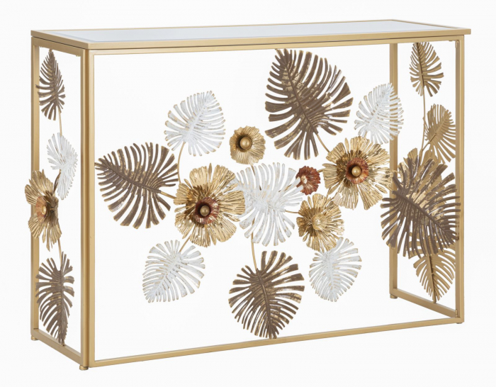 Consola Glam Floris, auriu, multicolor - CreativDeco.ro [1]