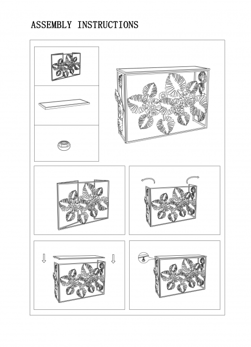 Consola Glam Floris, auriu, multicolor - CreativDeco.ro [10]