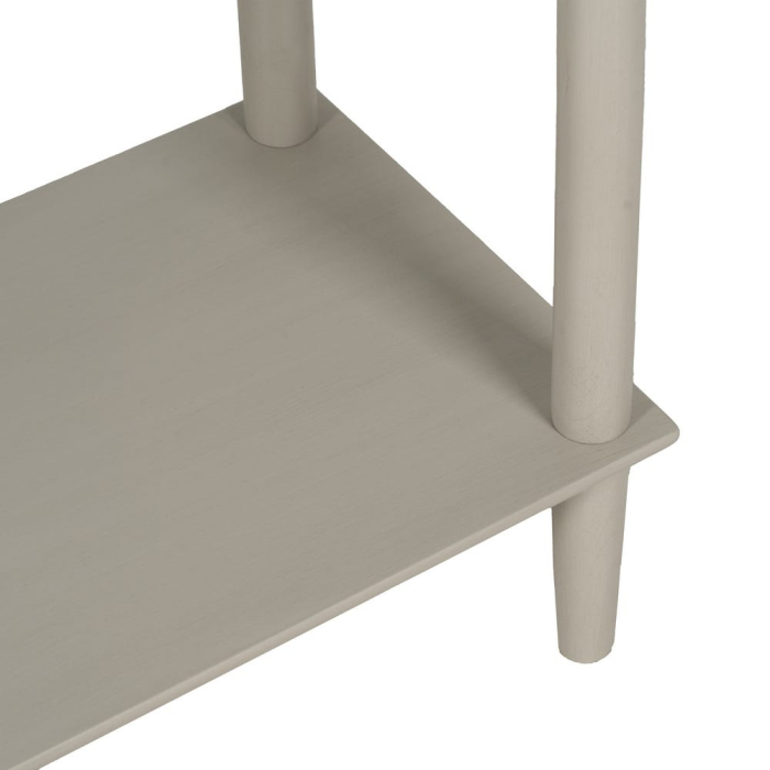 Consola gri deschis cu sertare ratan design modern [9]