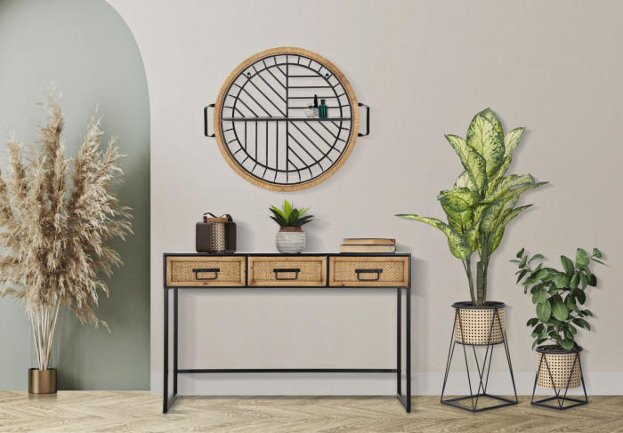 Consola hol metalica 3 sertare|Mobilier hol, mese consola design unic|CreativDeco [3]
