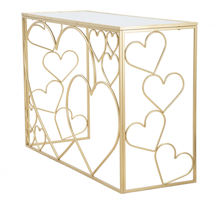 Consola Heart, fier/oglinda, auriu [5]