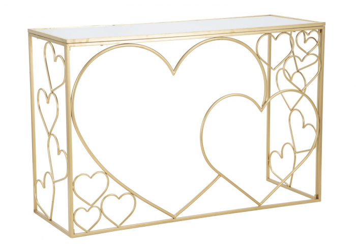 Set mobilier auriu pt hol - consola aurie hol si oglinda decorativa aurie [3]