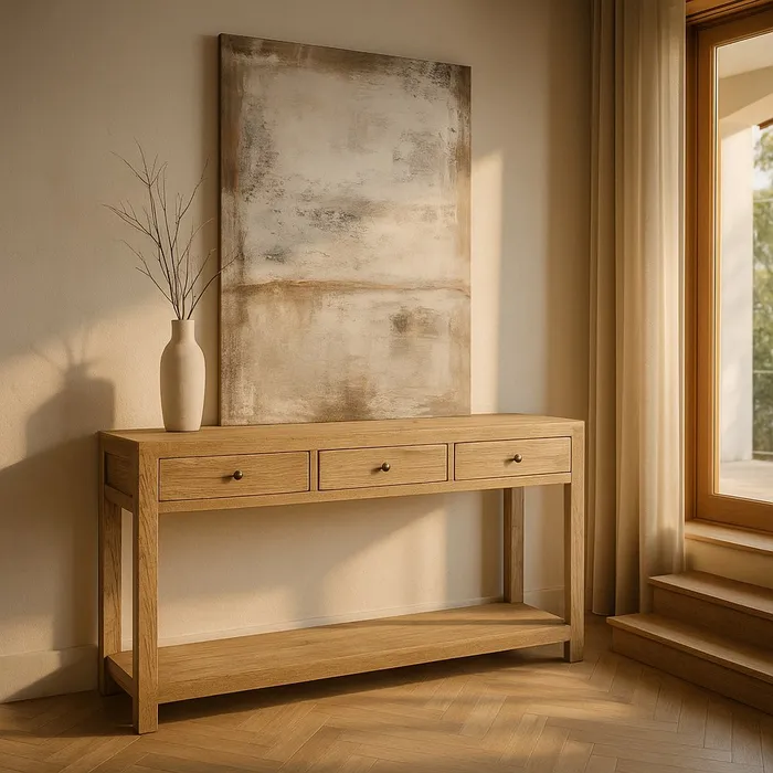 Consola din lemn mindi spatioasa | Piese de mobilier elegante [11]