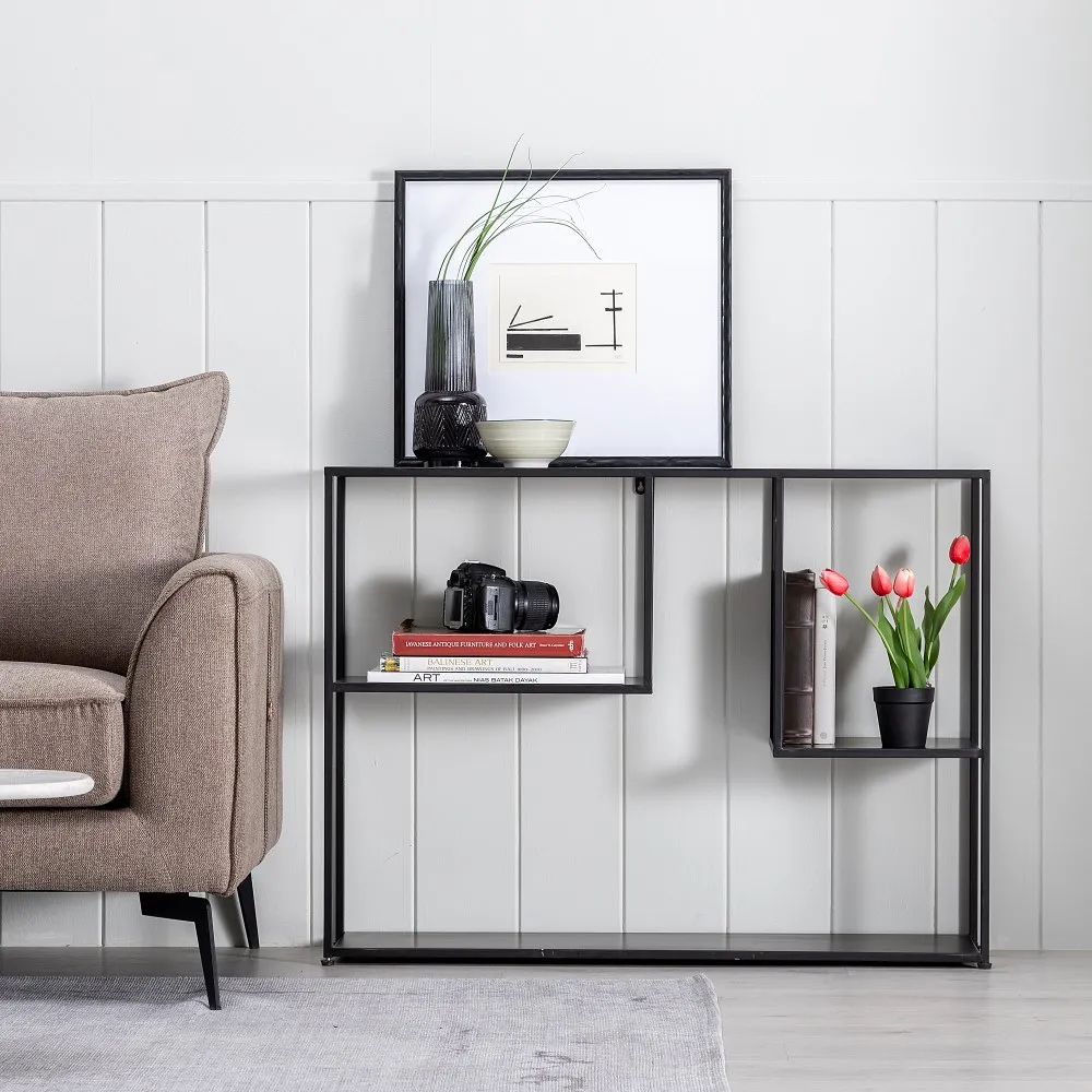 Consola hol neagra metal minimalista | Mobilier intrare modern [9]