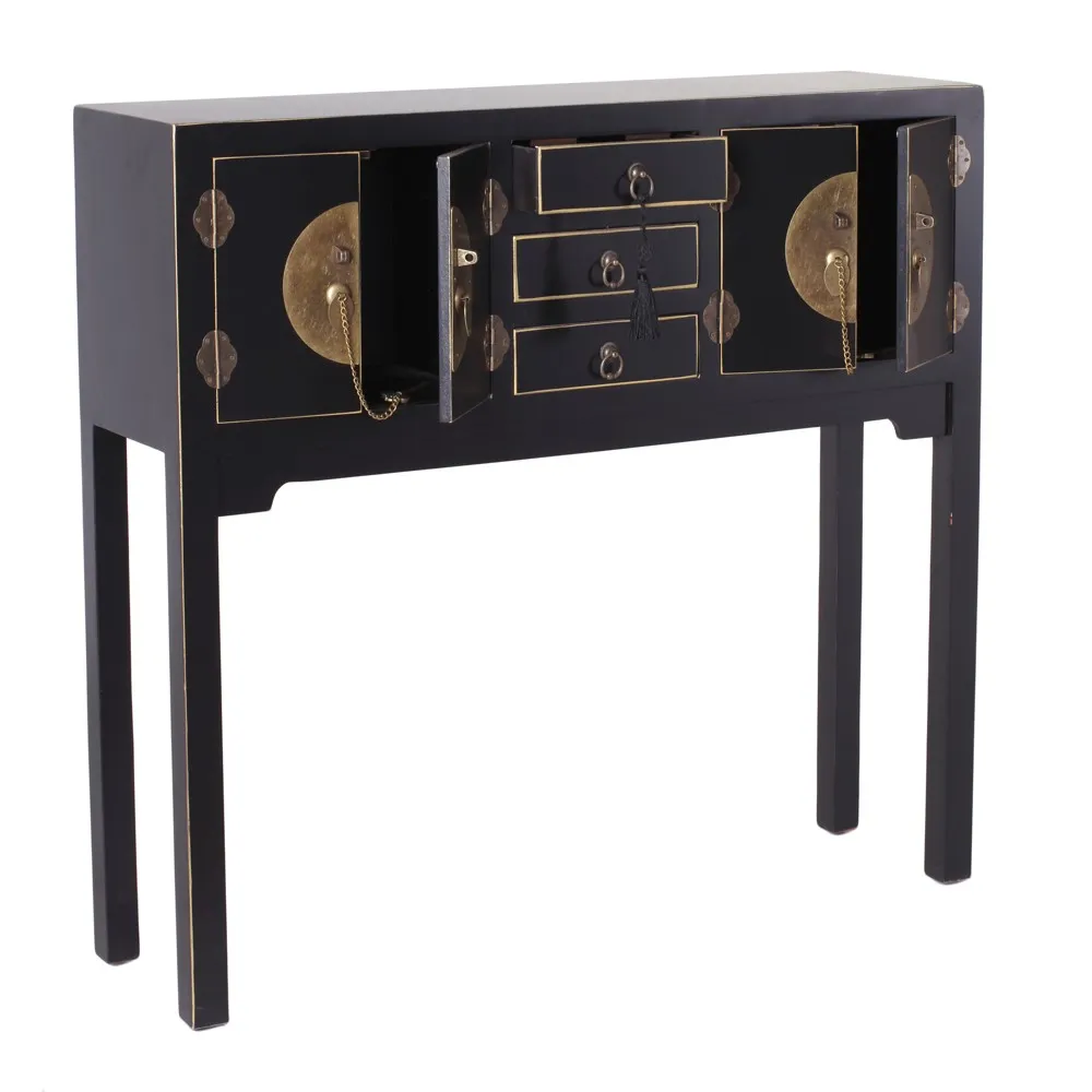 Consola de hol neagra vintage oriental | Console sofisticate [2]