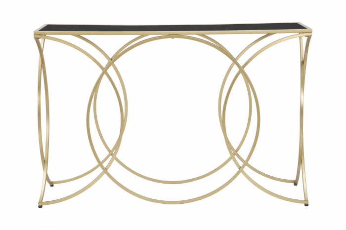 Consola Infinity, metal/sticla, auriu/negru [8]