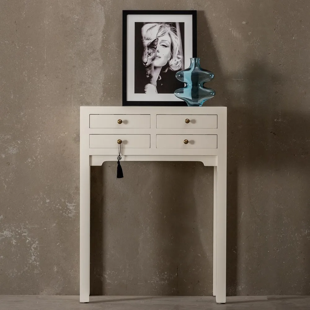 Consola alba ingusta orientala | Mobilier compact CreativDeco [8]