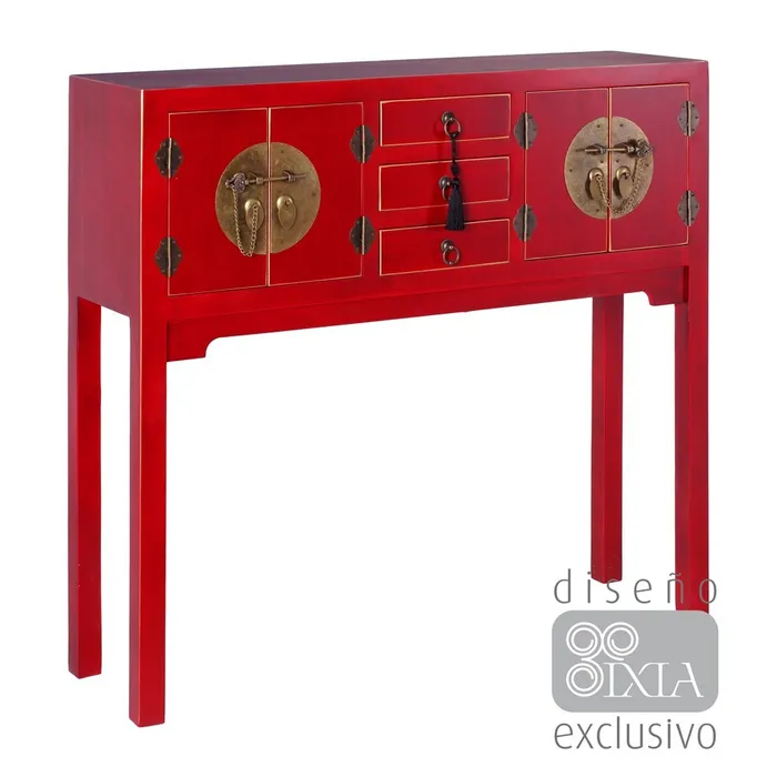 Consola rosie ingusta vintage oriental | Console elegante [1]