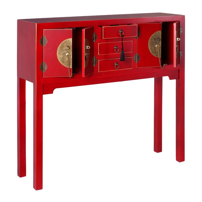 Consola rosie ingusta vintage oriental | Console elegante [2]