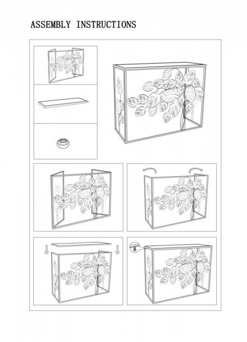 Consola aurie cu blat din oglinda decorata cu frunze Leavy | CreativDeco.ro [10]