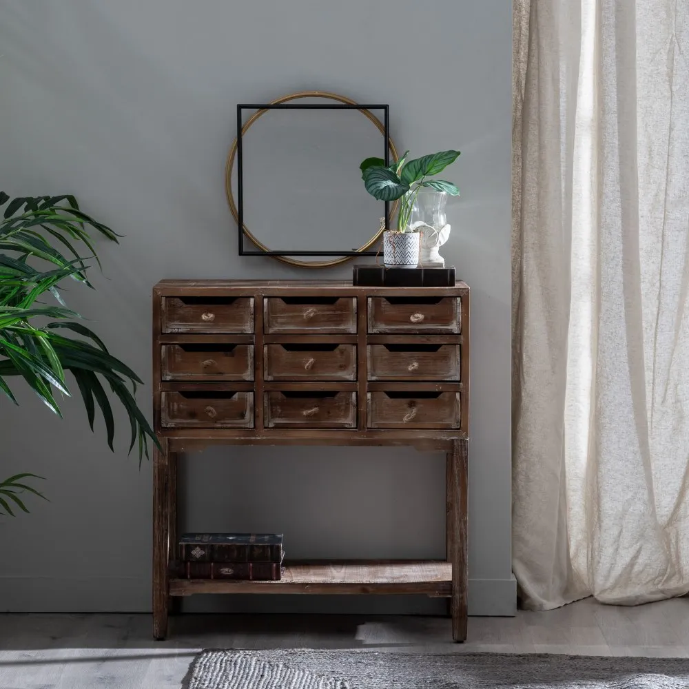 Consola lemn brad cu aspect invechit, culoare lemn natural [2]