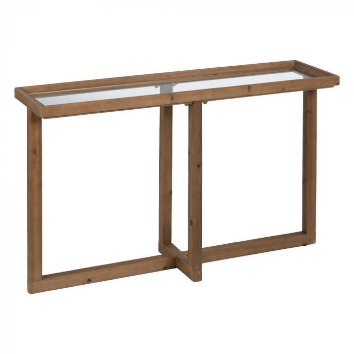 Consolă modernă brad + sticlă – stil minimalist scandi [2]