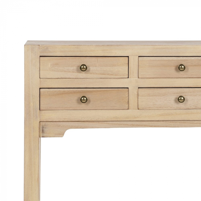 Consolă cu 6 sertare paulownia – vedere frontală, design natural [5]