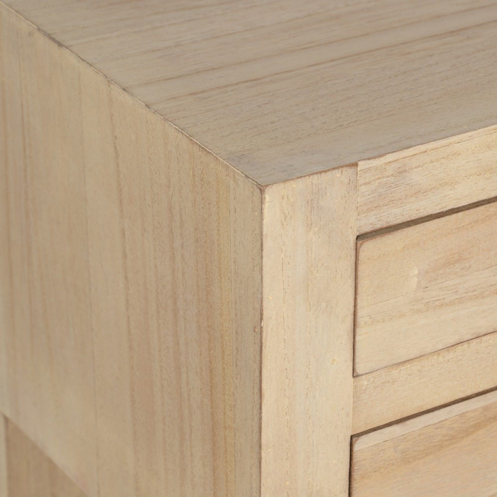 Consolă cu 6 sertare paulownia – vedere frontală, design natural [6]