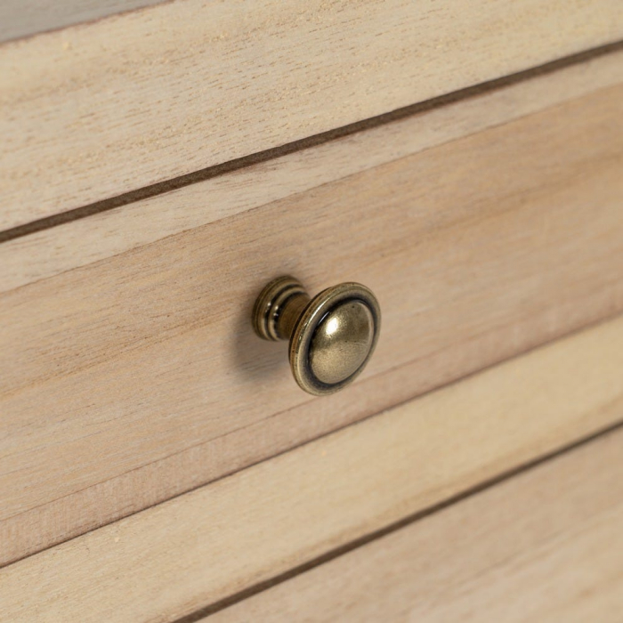 Consolă cu 6 sertare paulownia – vedere frontală, design natural [7]