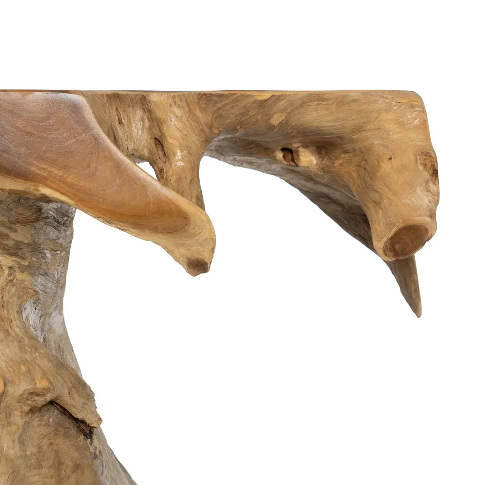 Consola lemn tec natural, culoare lemn natural - creativdeco.ro [9]