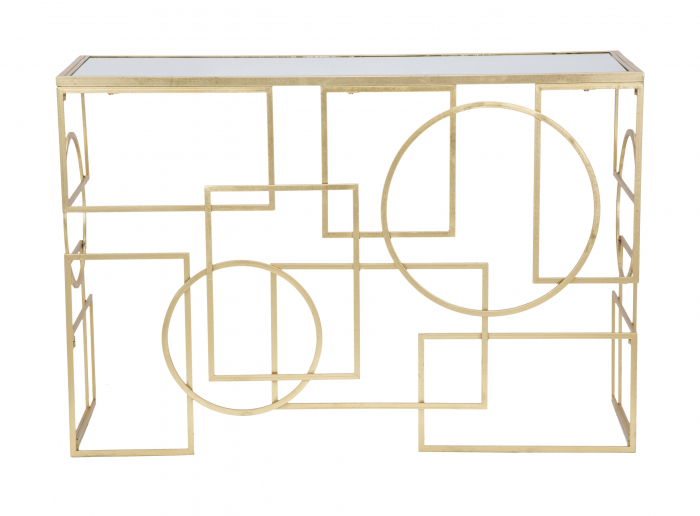 Consola Marie, metal auriu, oglinda - CreativDeco.ro [6]