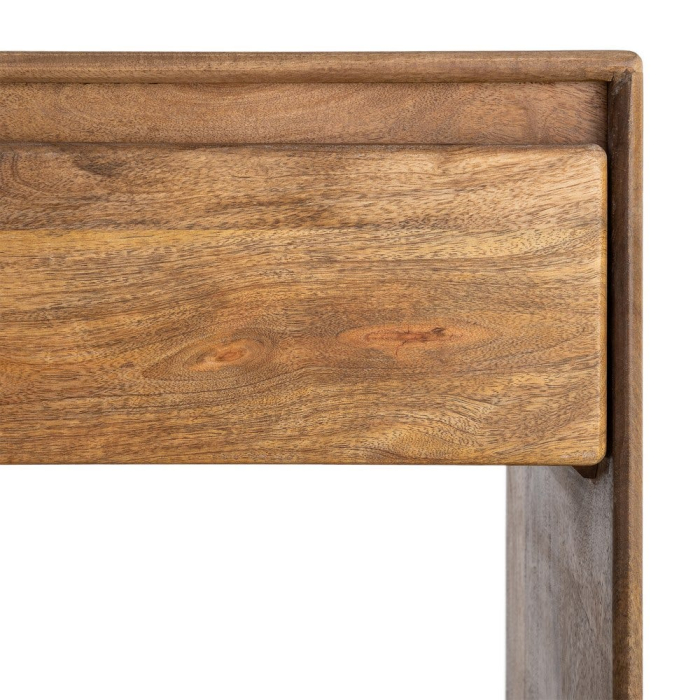 Consolă maro din lemn de mango cu 2 sertare și rafturi deschise [2]