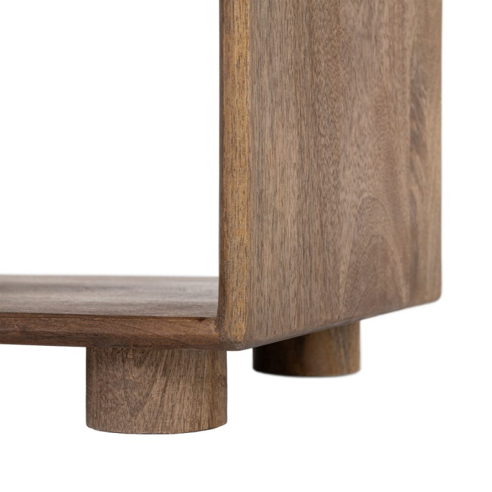 Consolă maro din lemn de mango cu 2 sertare și rafturi deschise [8]