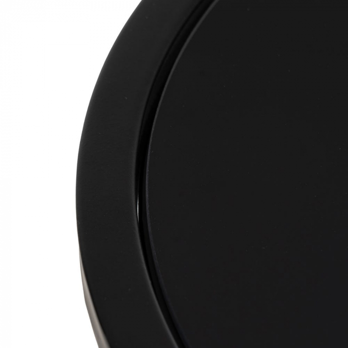 Consolă asimetrică Ixia – sticlă și metal negru, cu platformă rotundă – vedere frontală [3]