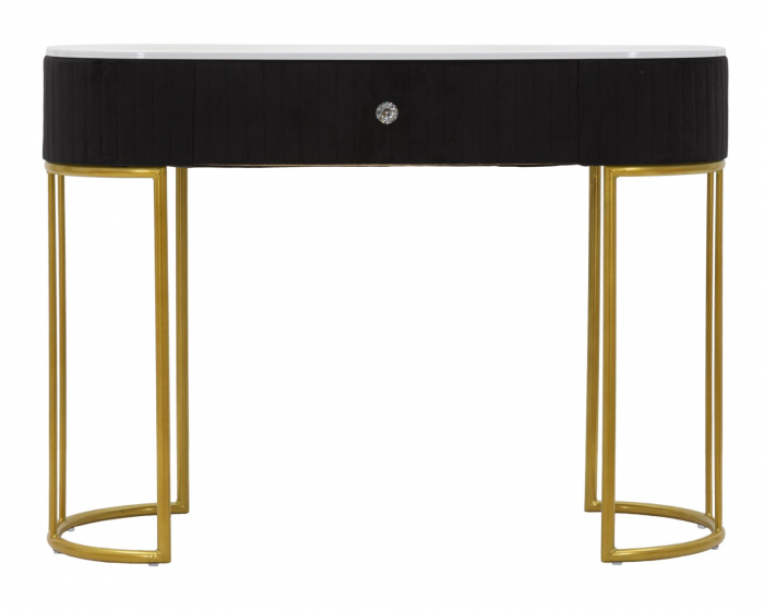 Consolă Montpellier catifea Negru Auriu | CreativDeco.ro [3]