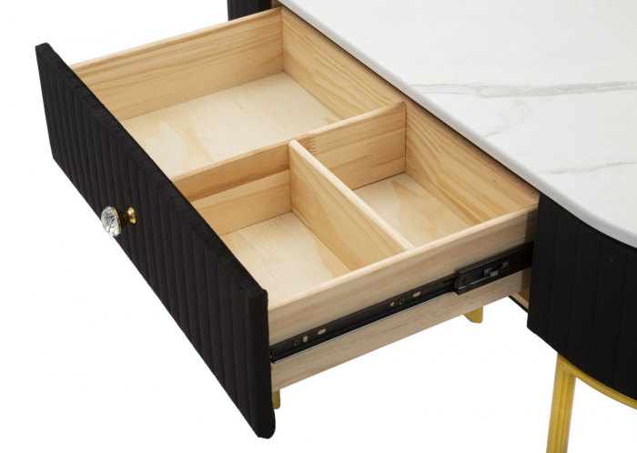 Consolă Montpellier catifea Negru Auriu | CreativDeco.ro [7]
