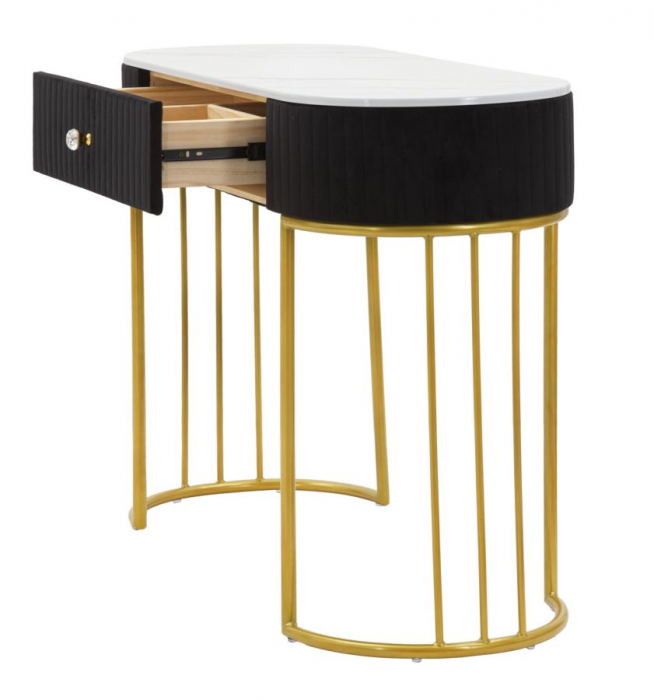 Consolă Montpellier catifea Negru Auriu | CreativDeco.ro [4]