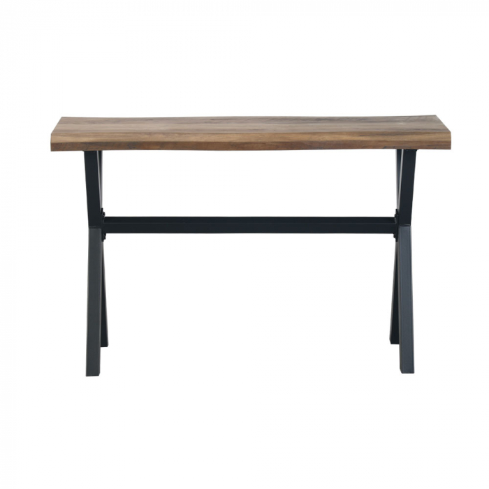 Consolă nuc negru Brick cu cadru metalic [3]