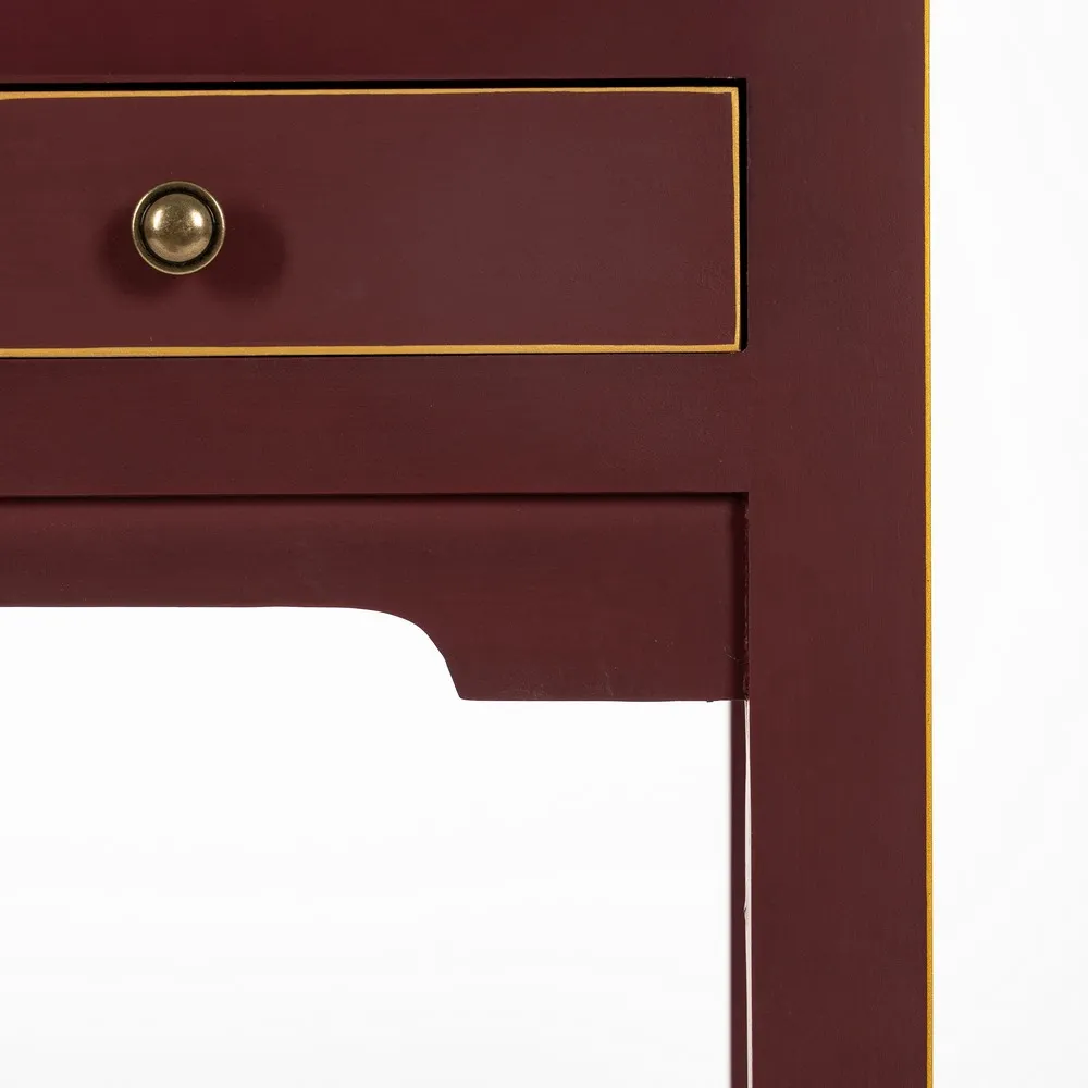 Consola rosie design oriental cu 6 sertare | Mobila living [7]